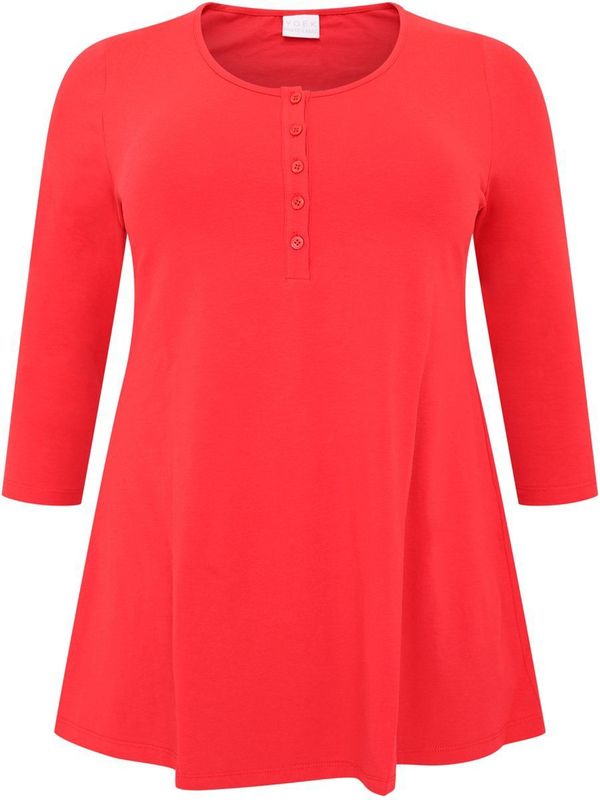Shirt - COTTON - Jersey - Effen - Driekwart Mouw - Losse Pasvorm