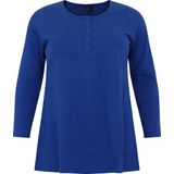 YOEK - Shirt - Indigo - Lange Mouw - Normale Pasvorm