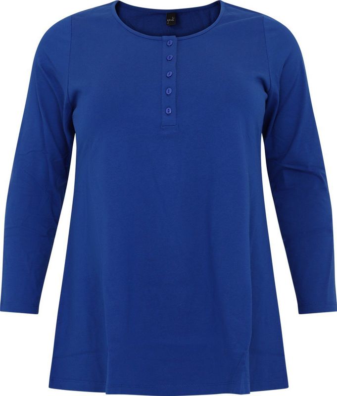 YOEK - Shirt - Indigo - Lange Mouw - Normale Pasvorm