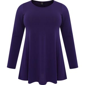 YOEK - Shirt - Navy - Lange Mouw - Ronde Hals - Losse Pasvorm