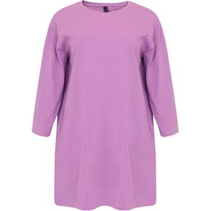 YOEK rechte losvallende tuniekjurk COTTON paars