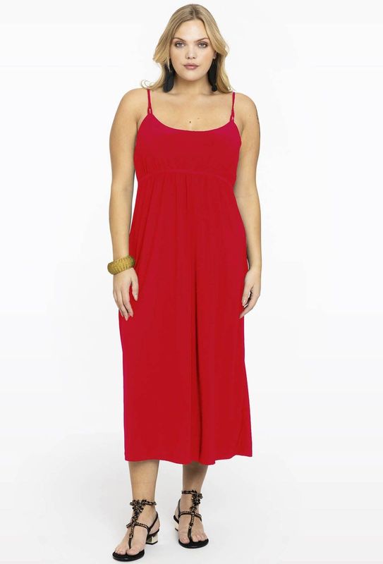 YOEK - Dames Jurk - Spaghetti - Rekbaar Dolce Materiaal