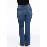 YOEK - High Waist Bootcut Jeans - Dark Denim