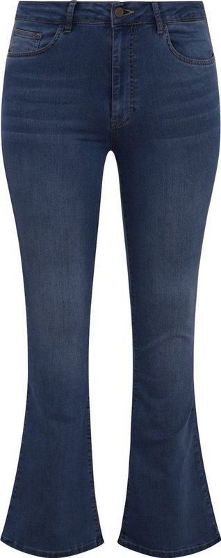 YOEK - High Waist Bootcut Jeans - Dark Denim