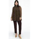 Yoek Cropped Slim Fit Tregging DOLCE van Travelstof Bruin