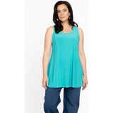Yoek Singlet van Travelstof DOLCE Turquoise