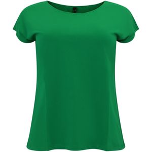 YOEK - Shirt - Groen - Katoen - Kwartmouw - Normale Pasvorm