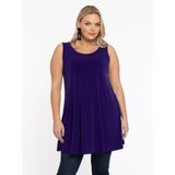 YOEK - Top - Violetblauw - Mouwloos - Lange Pasvorm