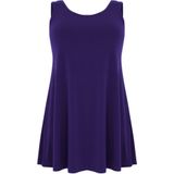YOEK - Top - Violetblauw - Mouwloos - Lange Pasvorm
