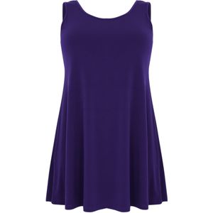 YOEK - Top - Violetblauw - Mouwloos - Lange Pasvorm
