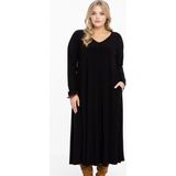 Yoek A-lijn Jurk DOLCE van Travelstof Zwart