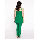 Top - DOLCE - Peplum - Zacht Materiaal - Geplooide Halslijn - Gouden Details