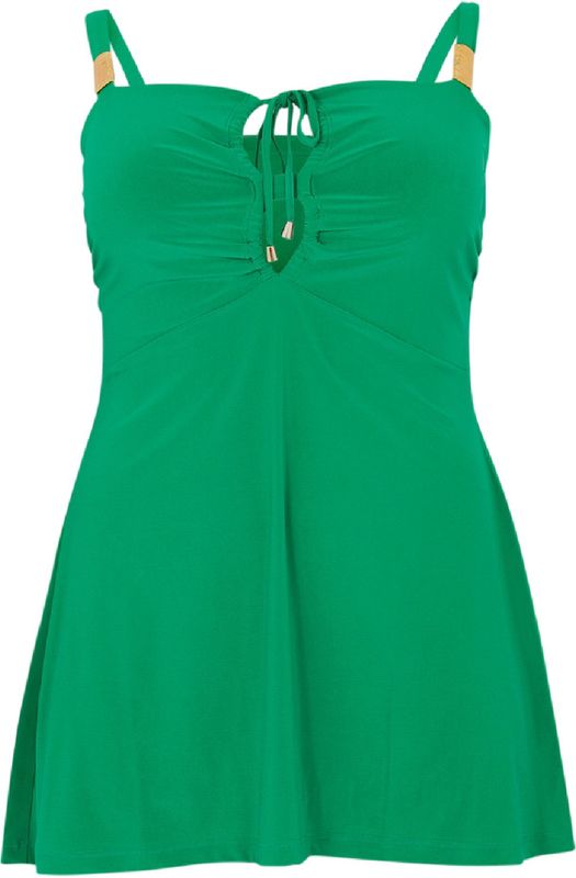 Top - DOLCE - Peplum - Zacht Materiaal - Geplooide Halslijn - Gouden Details