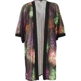 Kimono KRISTY - Zwart - Semi-Transparant Mesh - Dolce Biezen