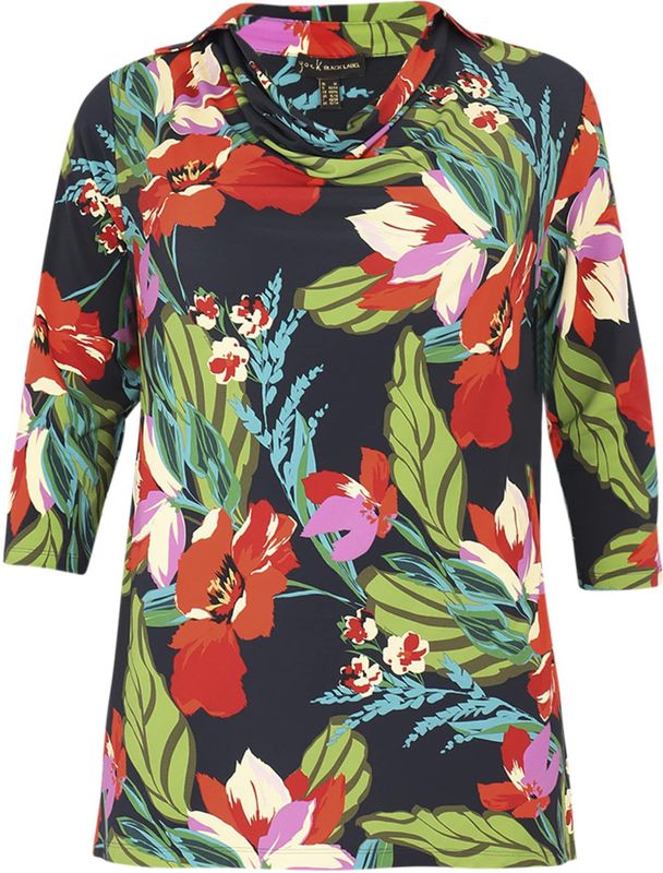 Tuniek - Multicolor - Dolce - Flare Pasvorm, Driekwart Mouwen