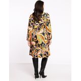 Jurk - Paisley - Met Ruches - Lange Mouwen
