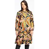 Jurk - Paisley - Met Ruches - Lange Mouwen