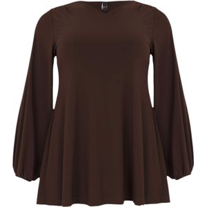 YOEK tuniek DOLCE van travelstof bruin