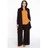 YOEK Bootcut Broek - Travelstof - Donkerbruin