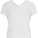 YOEK - Shirt - Wit - Jersey - V-hals - Kwartmouw