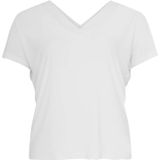 YOEK - Shirt - Wit - Jersey - V-hals - Kwartmouw