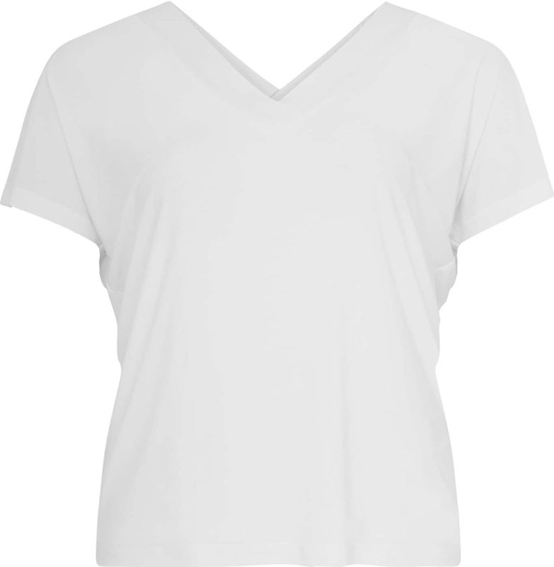 YOEK - Shirt - Wit - Jersey - V-hals - Kwartmouw