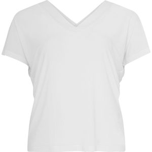 YOEK - Shirt - Wit - Jersey - V-hals - Kwartmouw