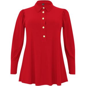 Blouse - DOLCE - Flare met Pofmouwen - Zwart - Tuniek