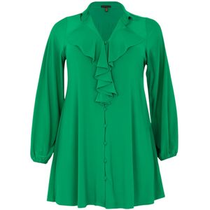 About You - Effen Blouse met Volant en Lange Mouwen