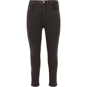 Yoek Cropped Skinny Jeans Grey Denim