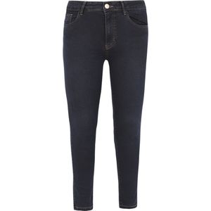 Yoek Cropped Skinny Jeans Dark Blue Denim