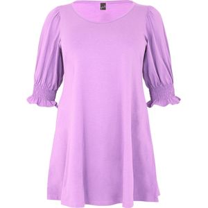 Tuniek - Katoen - Romantische Pofmouwen - Ronde Hals - Wide Bottom Pasvorm