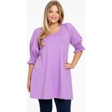 Tuniek - Katoen - Romantische Pofmouwen - Ronde Hals - Wide Bottom Pasvorm