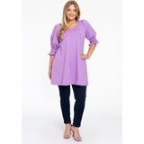 Tuniek - Katoen - Romantische Pofmouwen - Ronde Hals - Wide Bottom Pasvorm