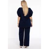 YOEK - straight fit broek - Donkerblauw