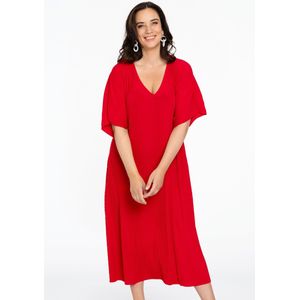 Jurk met V-hals PLISSE