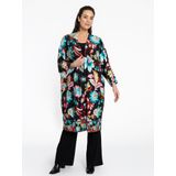 YOEK Kimono - All Over Print Zwart/Blauw/Oranje