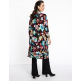 YOEK Kimono - All Over Print Zwart/Blauw/Oranje