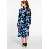 Wikkeljurk - Blauw en Paars - DIANA - Midi-jurk