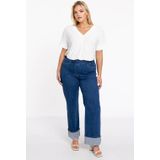 Jeans - Katoenmix - Blauw - Elastische Tailleband