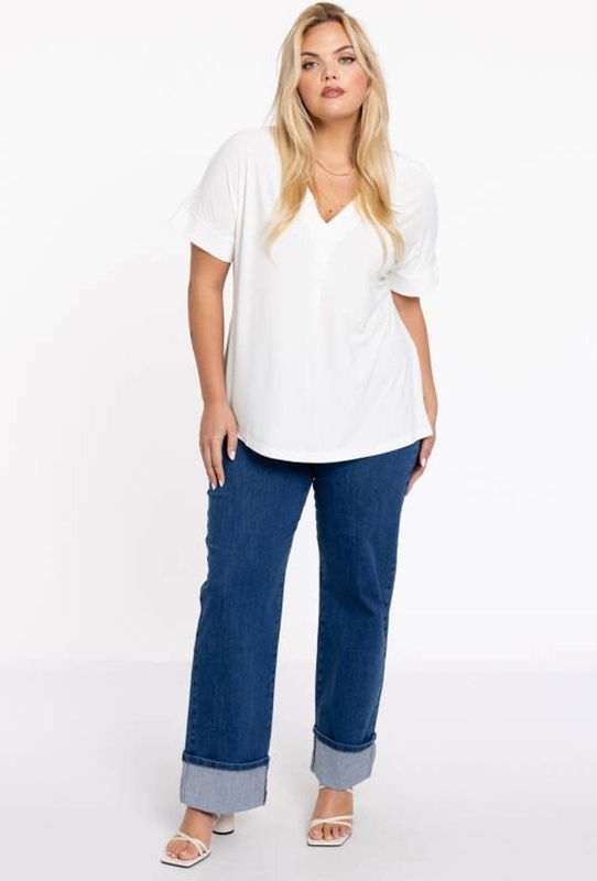 Jeans - Katoenmix - Blauw - Elastische Tailleband