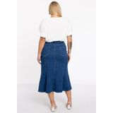 YOEK - Spijkerrok - Medium Blue Denim - Middellange Lengte - Katoen