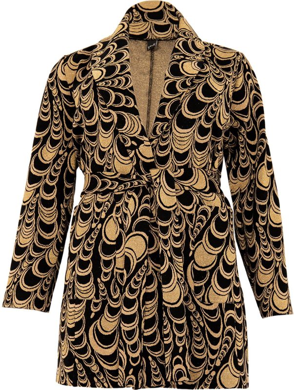 CIRCLE - Tussenjas - Goud en Zwart - Gebreid