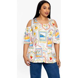 YOEK - Off Shoulder Top - Beige - Blousetop