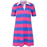 Cocktailjurk - Gestreept - Viscose - Halve Mouw - Wijde Pasvorm