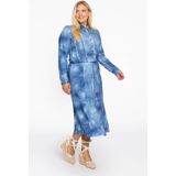 YOEK - A-lijn Rok - Blauw - Middellange Lengte - Polyester