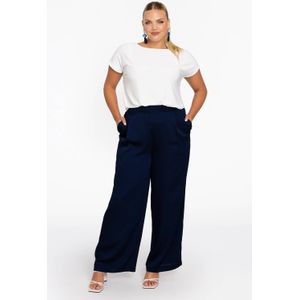 Broek met plooi SATINI