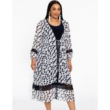 Cardigan - Abstracte Print - Lichtgewicht - Kanten Randen - Lange Mouwen