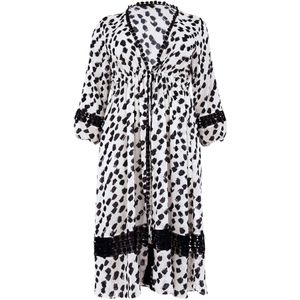 Cardigan - Abstracte Print - Lichtgewicht - Kanten Randen - Lange Mouwen