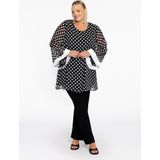 Yoek Tuniek Dots - Vloeiende Klokmouwen - Ademend Voile